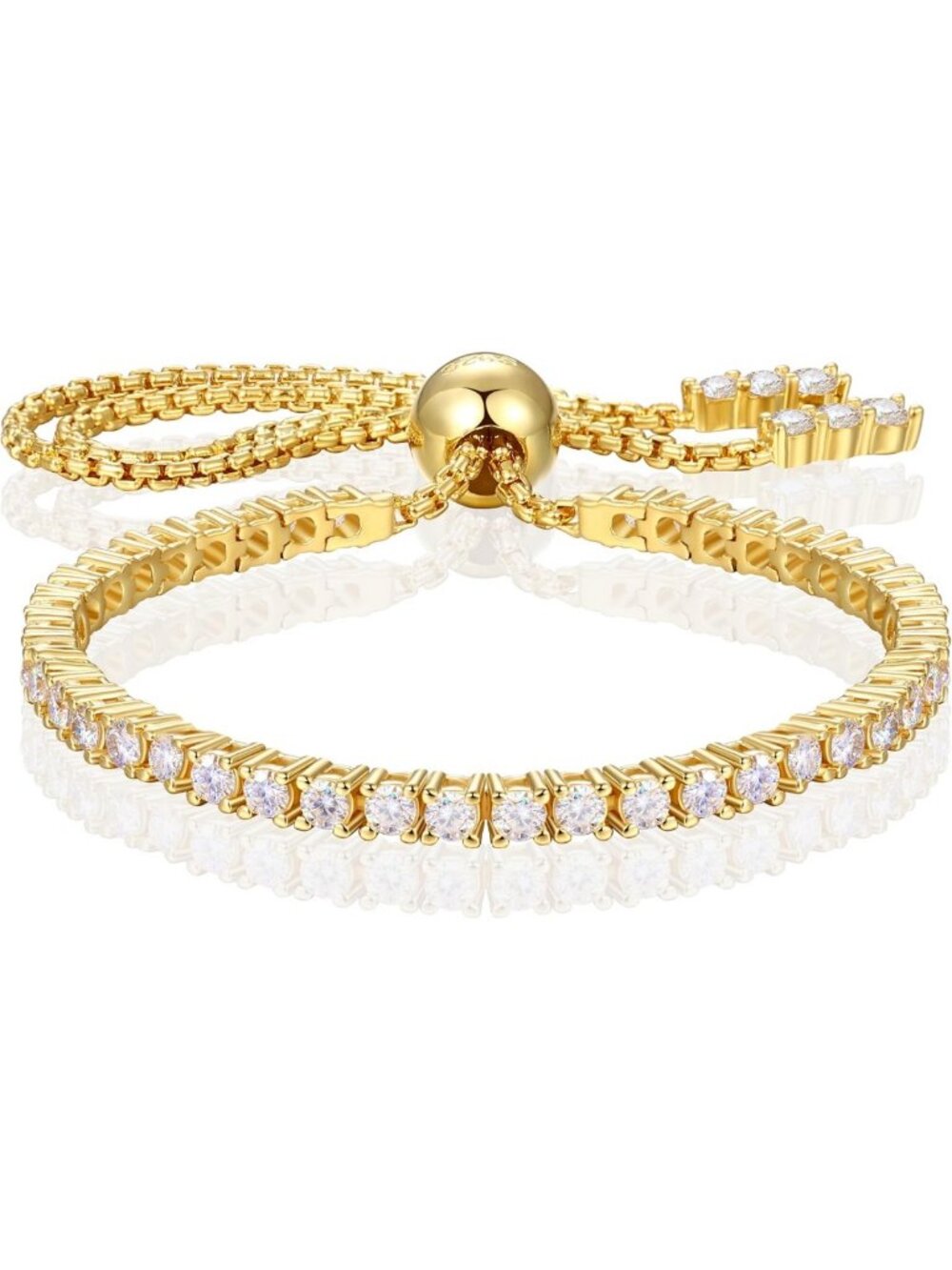 Stunning Moissanite Tennis Bracelet 1.79ct-8.69ct Adjustable 18K White Gold